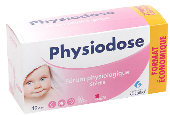 Gilbert physiodose sérum physiologique stérile 40 unidoses